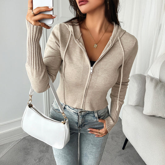 Casual Solid Color Long Sleeve Sweater Coat