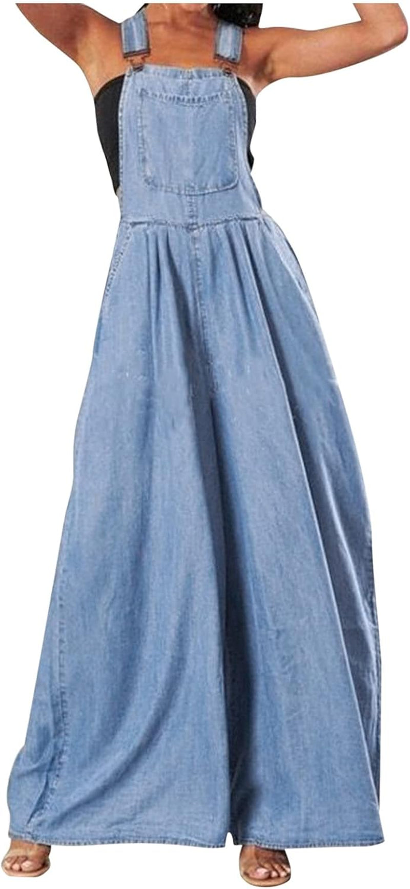 Womens Denim Jumpsuit Sexy off Shoulder Long Pants Romper Casual Jeans Playsuit Overalls Casual Loose Jumpsuits